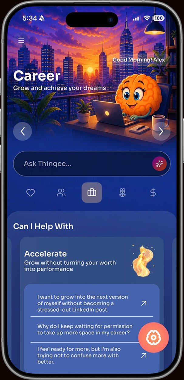 Career dimension in the Thinqee app